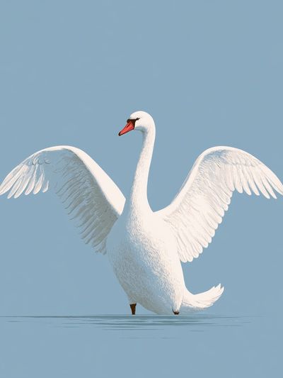 Elegant Swan Photography Poster.