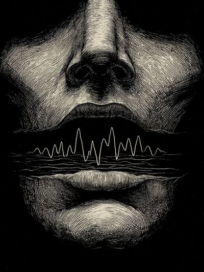 Sound Waves — Illustration Print. poster print