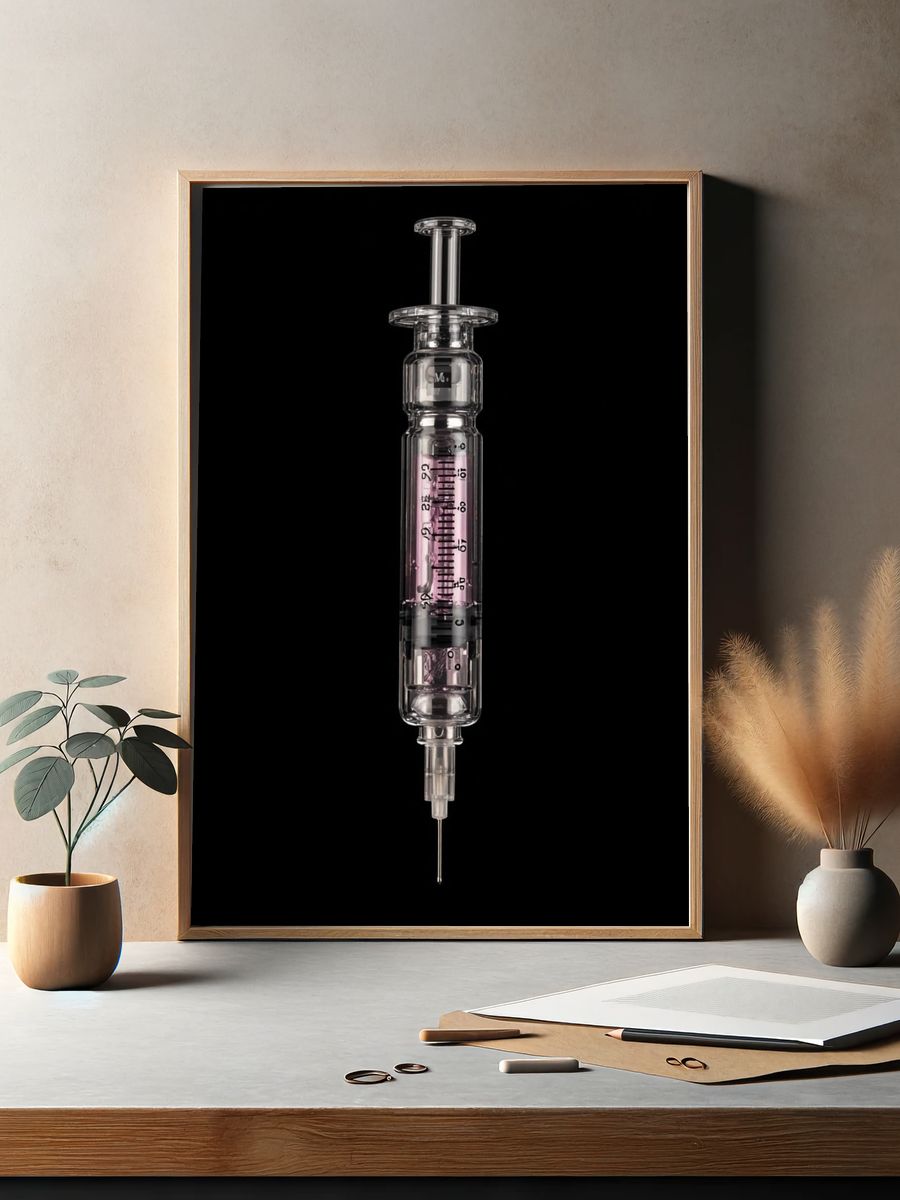 Syringe — Photography Print. — room view 2