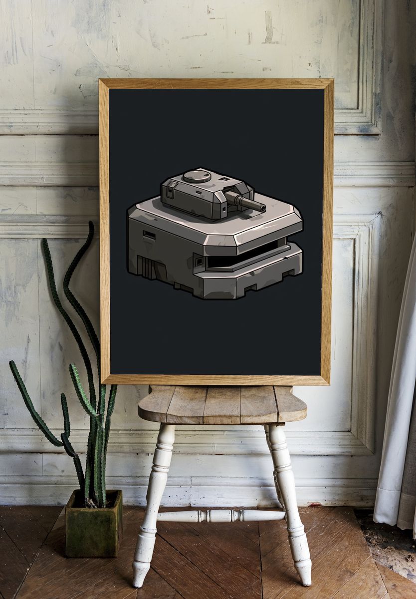 Armored Tank Digital Art Poster. — room view 1
