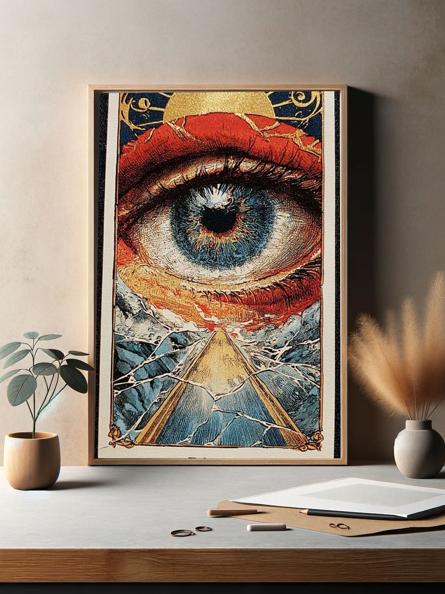 The Fool Tarot Eye Poster. — room view 2