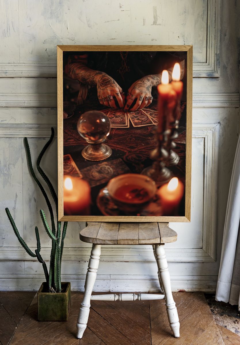 Tarot Reading Candlelight Poster. — room view 1