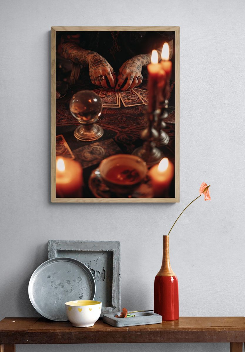 Tarot Reading Candlelight Poster. — room view 3