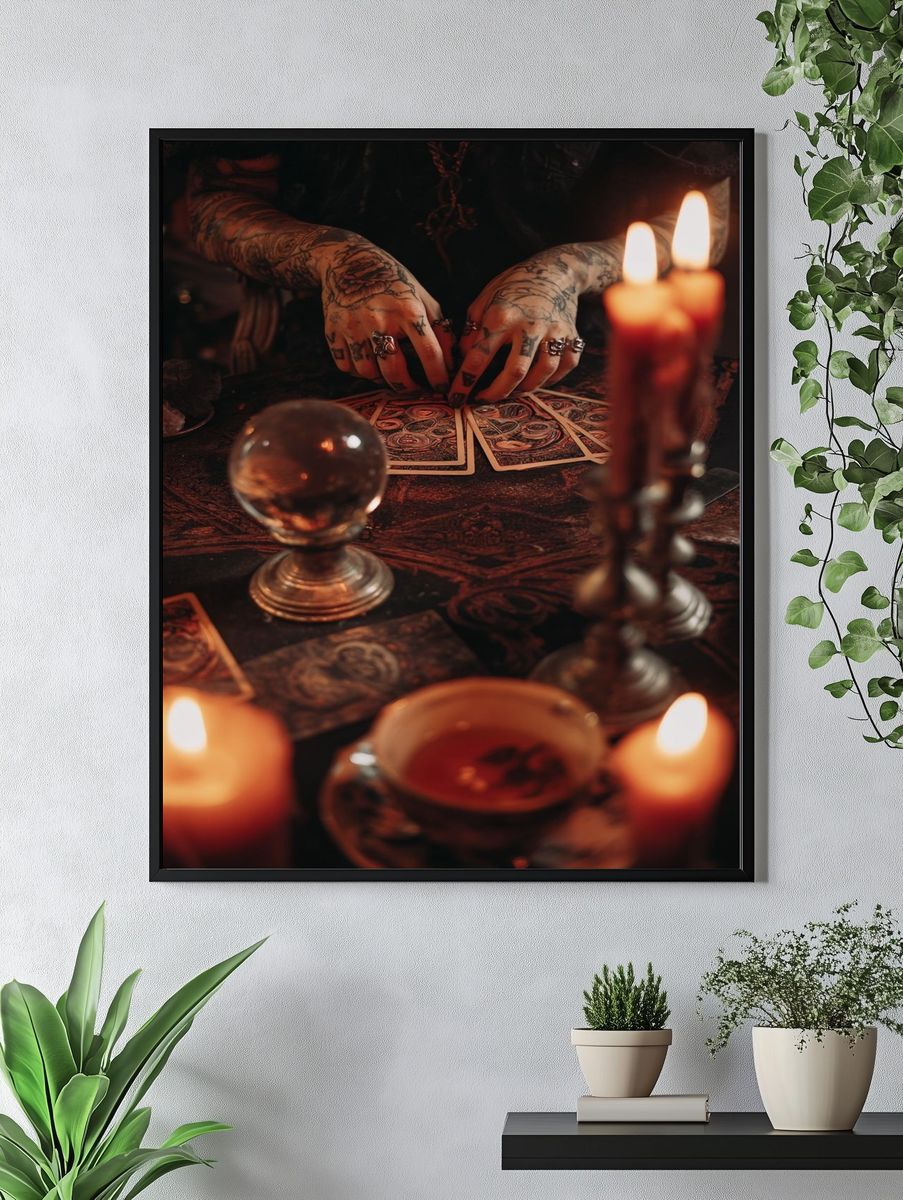 Tarot Reading Candlelight Poster. — room view 4