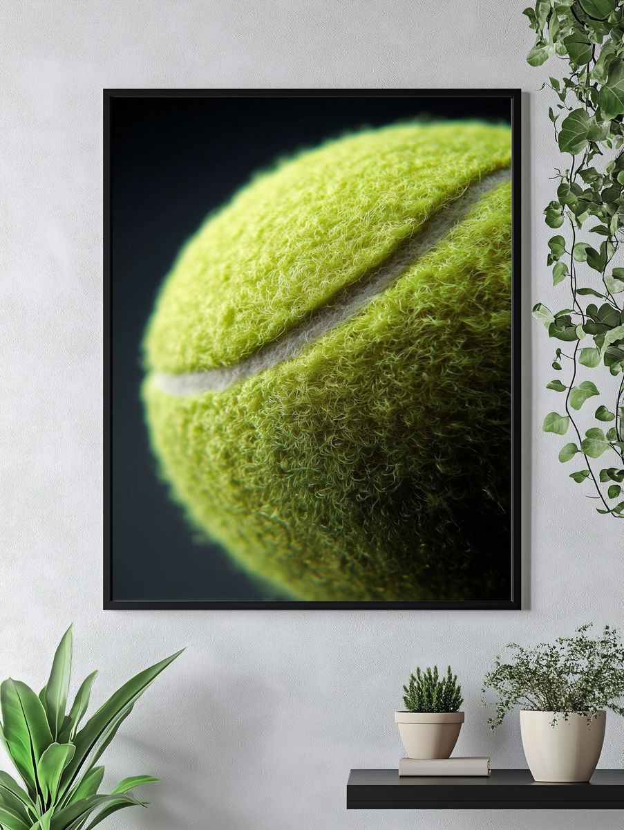 Tennis Ball Close-Up Poster. — room view 4