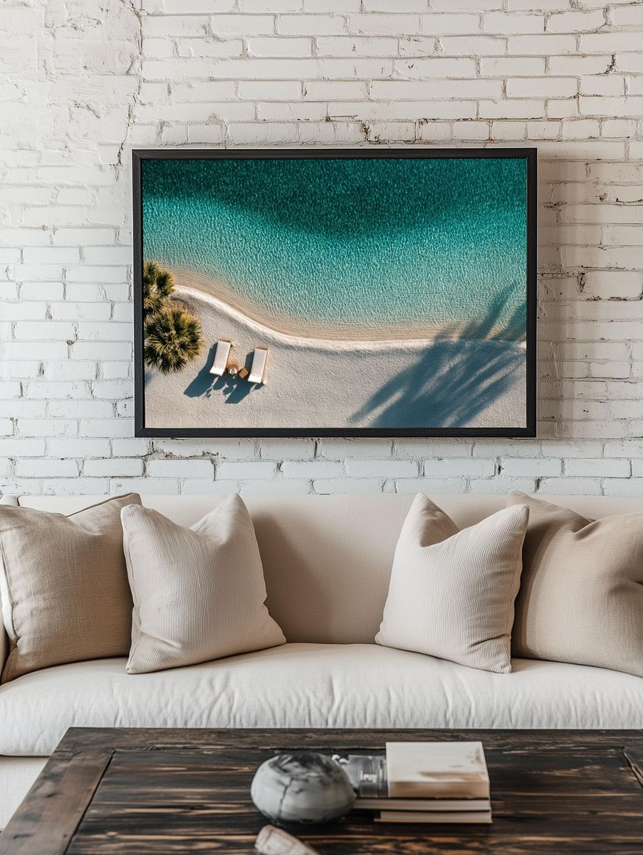 Tropical Beach Paradise — Photography Print. — room view 1