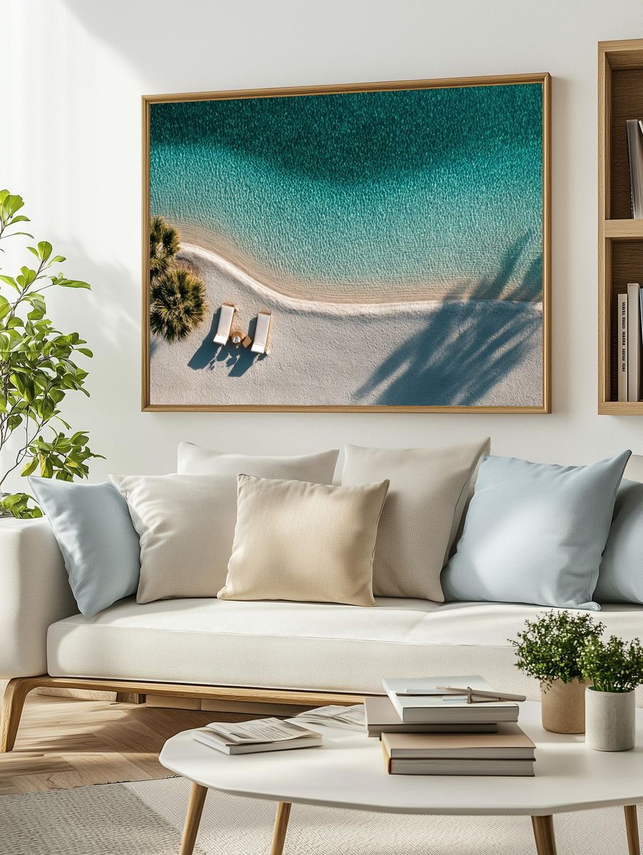 Tropical Beach Paradise — Photography Print. — room view 2