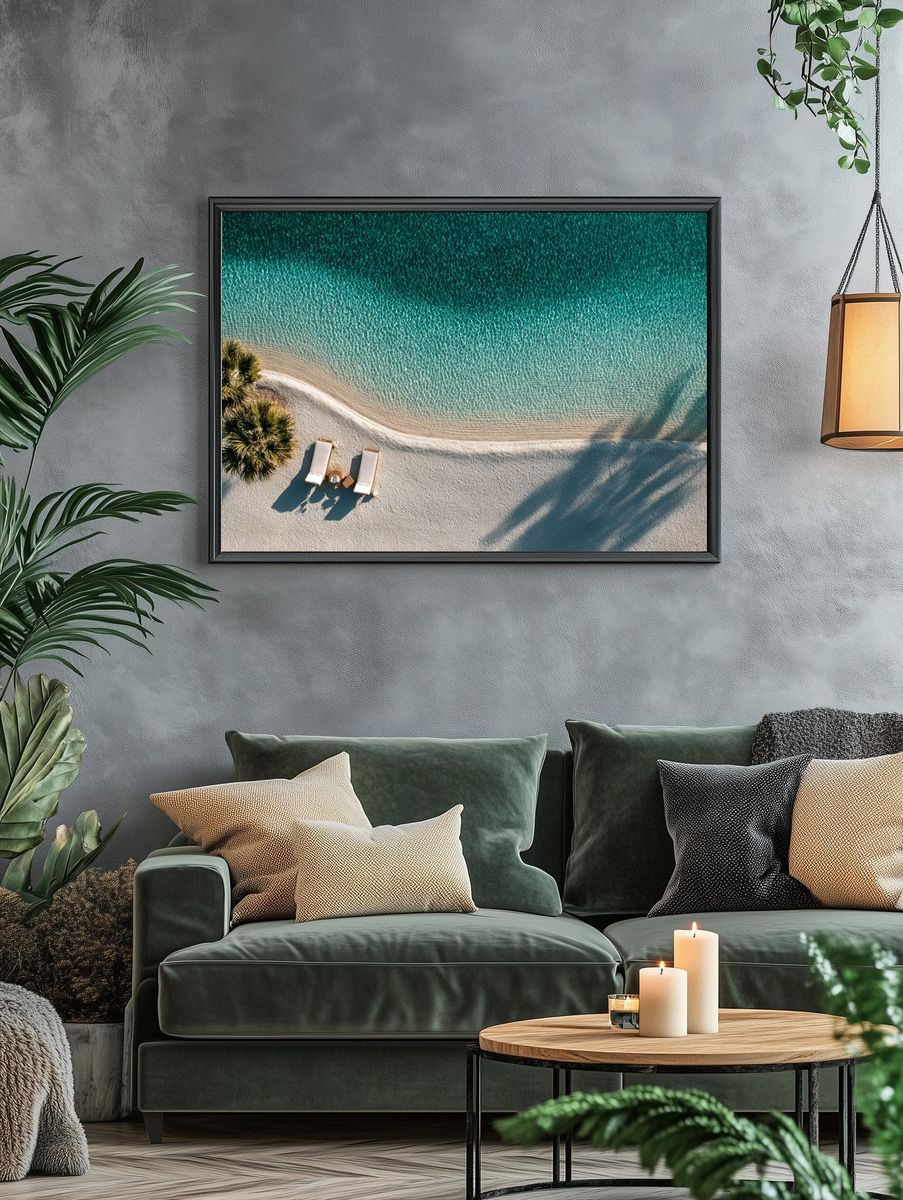 Tropical Beach Paradise — Photography Print. — room view 4
