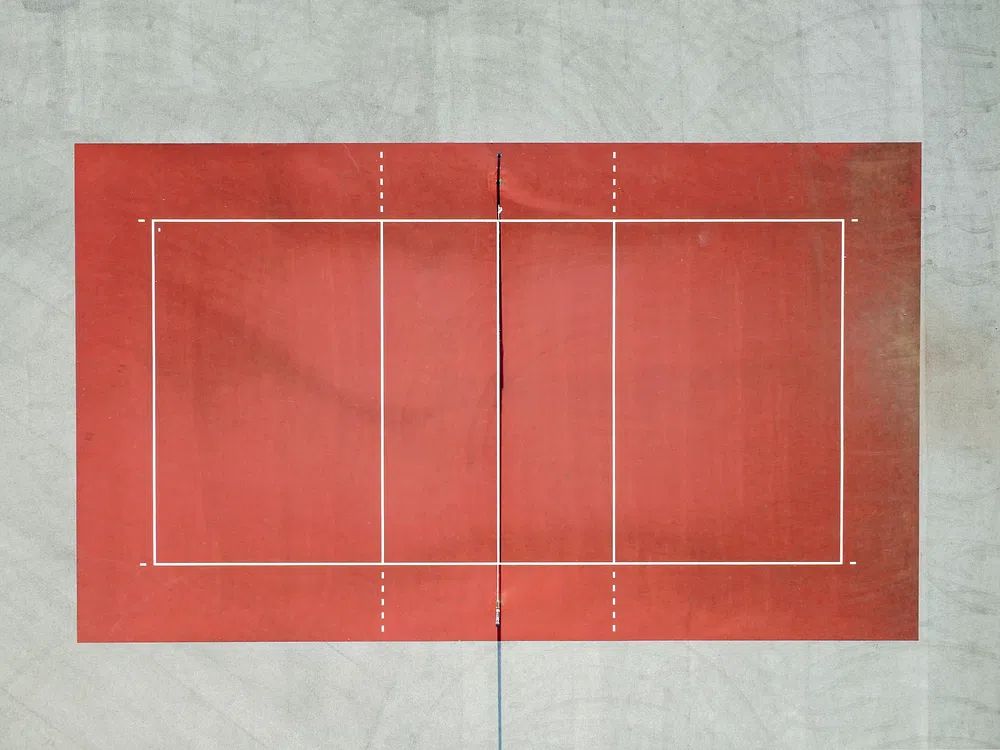 Tennis Court Aerial View Poster. poster — sport art