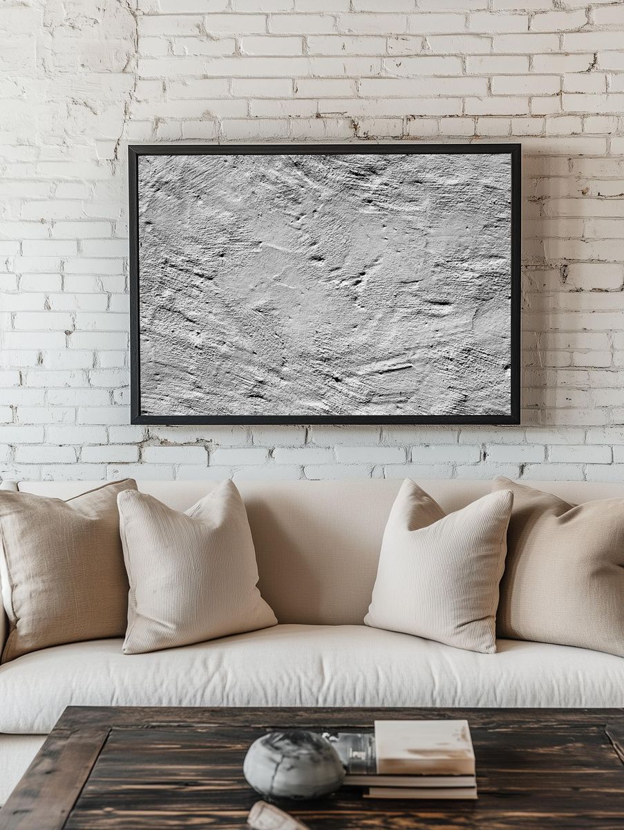 Textured Concrete Wall — Minimalist Print. — room view 1