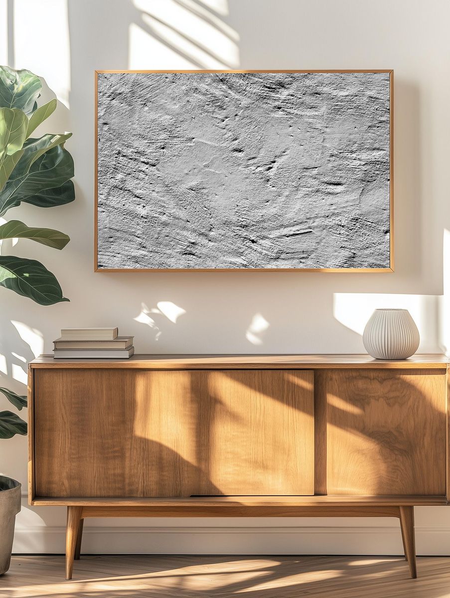 Textured Concrete Wall — Minimalist Print. — room view 3