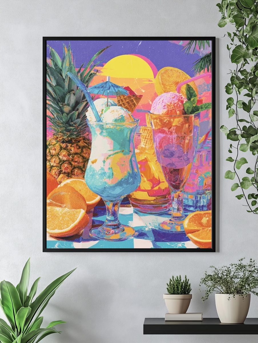Tropical Drinks — Vintage Print. — room view 4