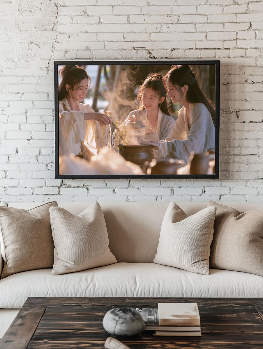 Tea Ceremony Portrait Photography Poster. room preview