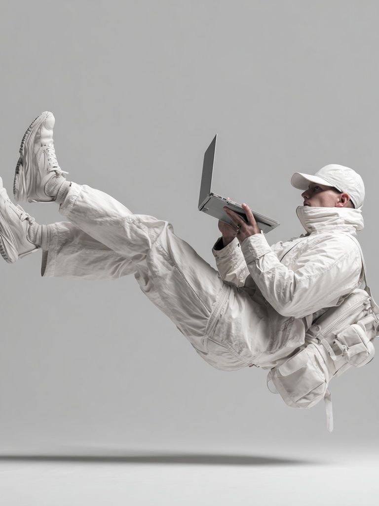 Floating Tech Enthusiast — Modern Photography Print. poster detail