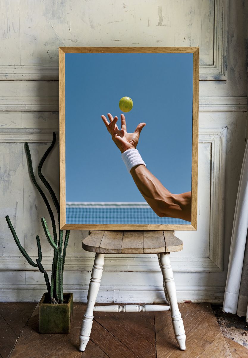 Tennis Serve Photography Poster. — room view 1