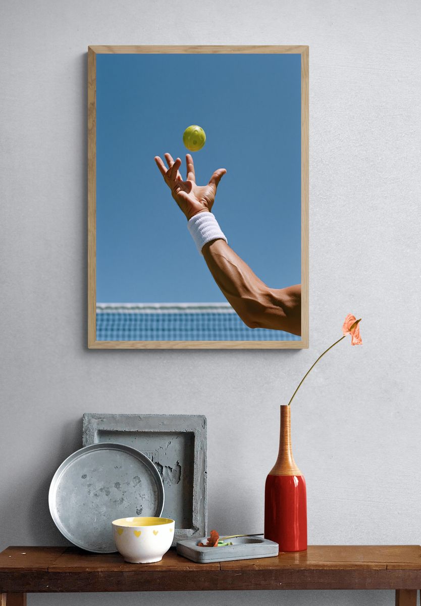 Tennis Serve Photography Poster. — room view 3