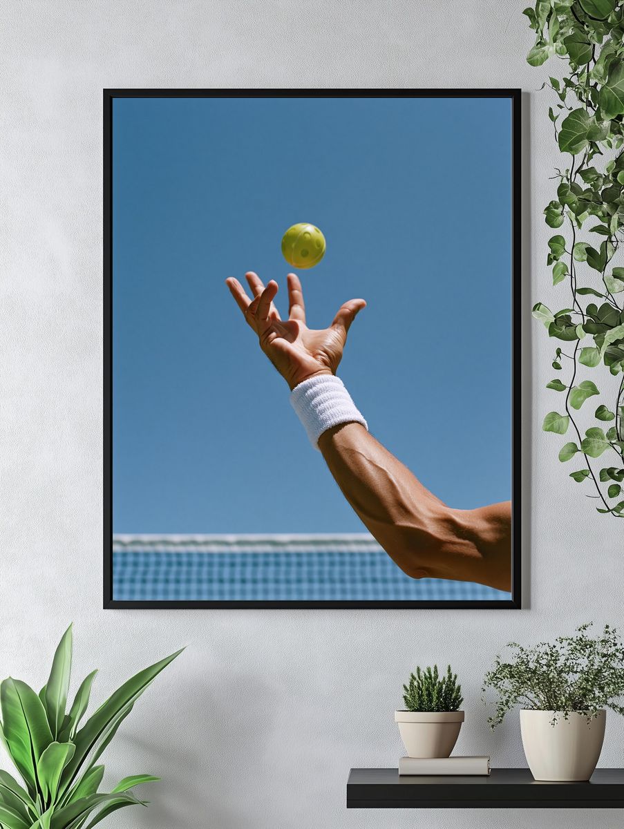 Tennis Serve Photography Poster. — room view 4