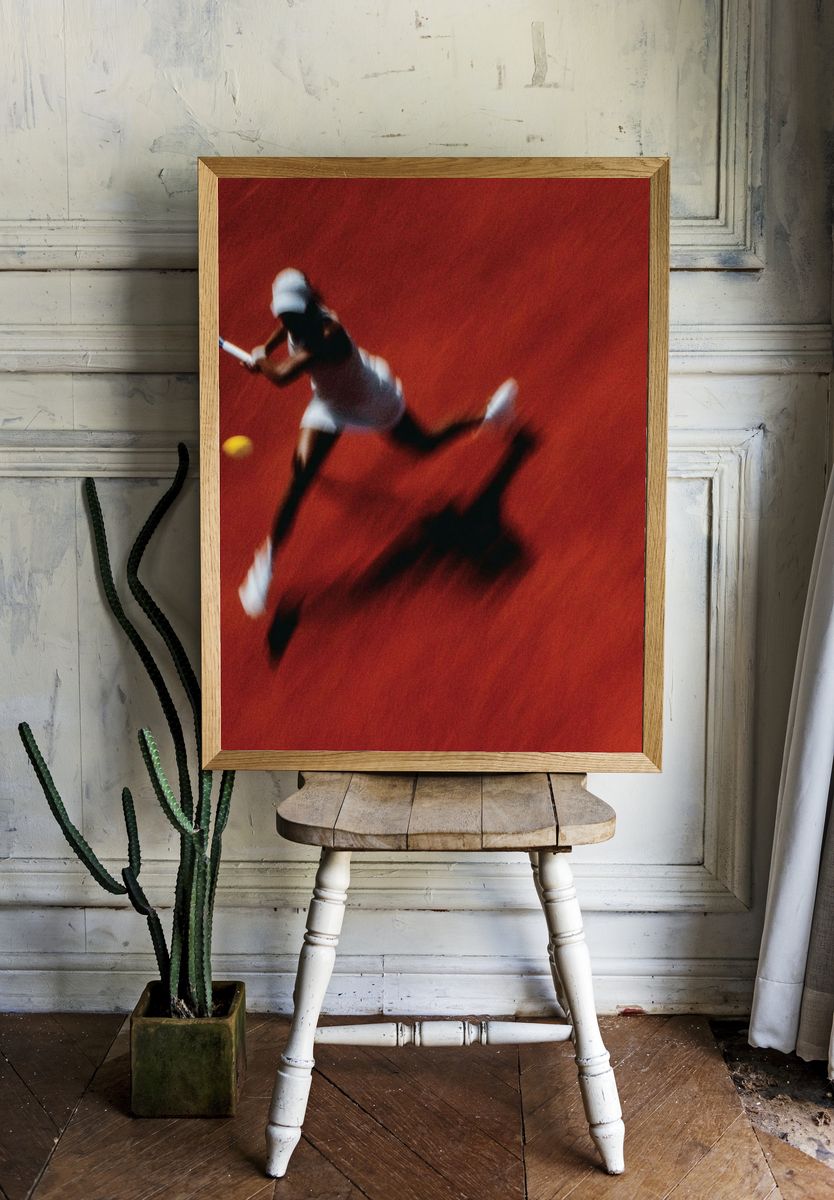 Tennis Motion Blur Photography Poster. room preview