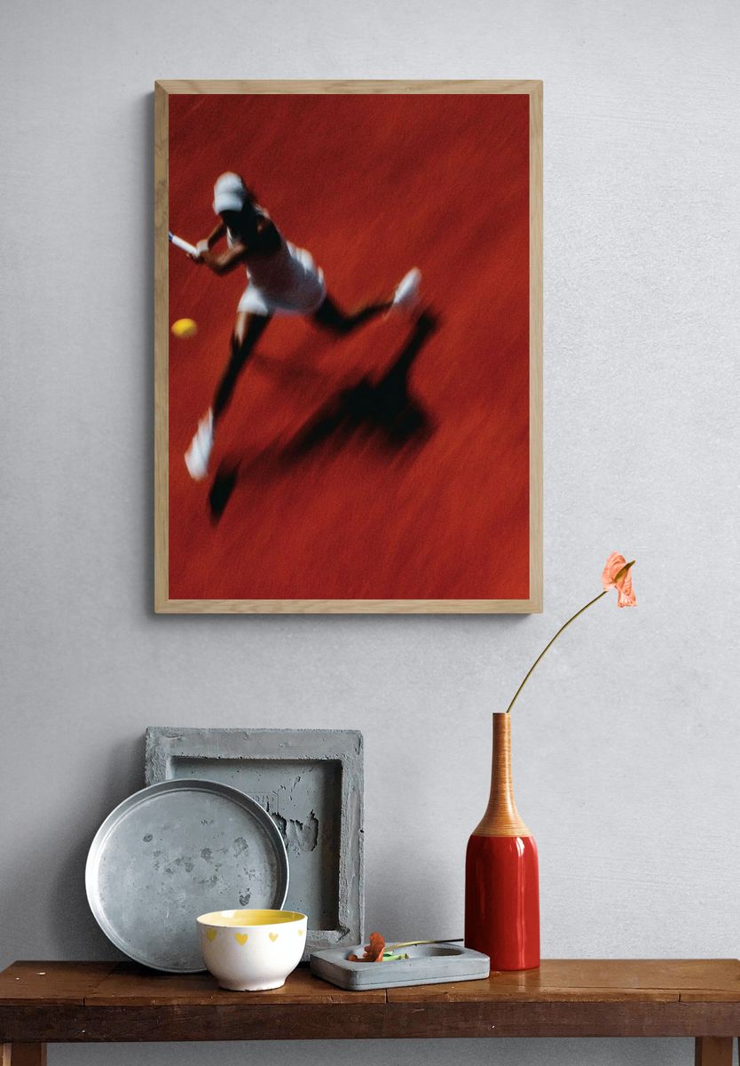 Tennis Motion Blur Photography Poster. — room view 3