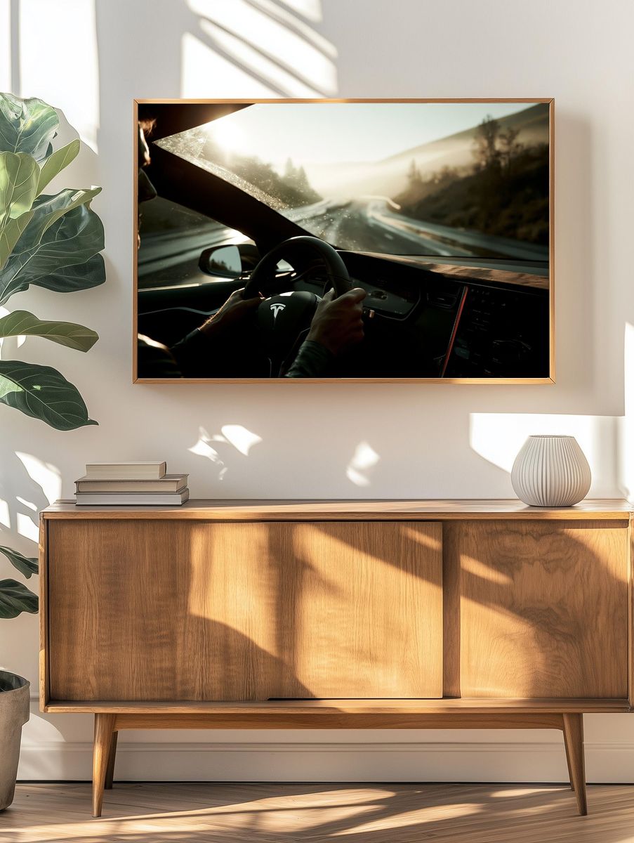Tesla Road Trip Photography Poster. — room view 3