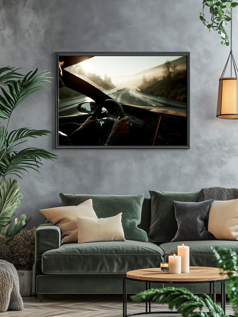 Tesla Road Trip Photography Poster. — room view 4