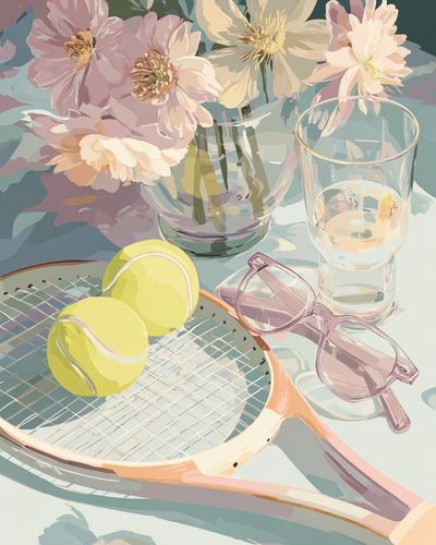 Tennis and Flowers