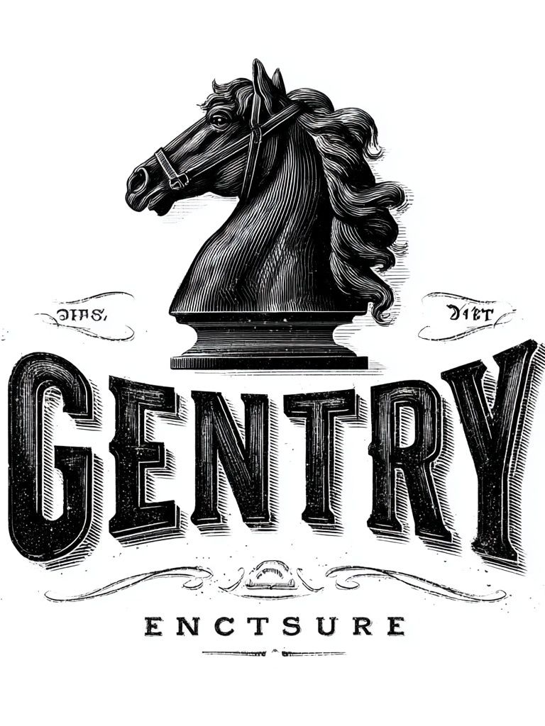 Gentry Horse Bust Typography Poster. poster detail