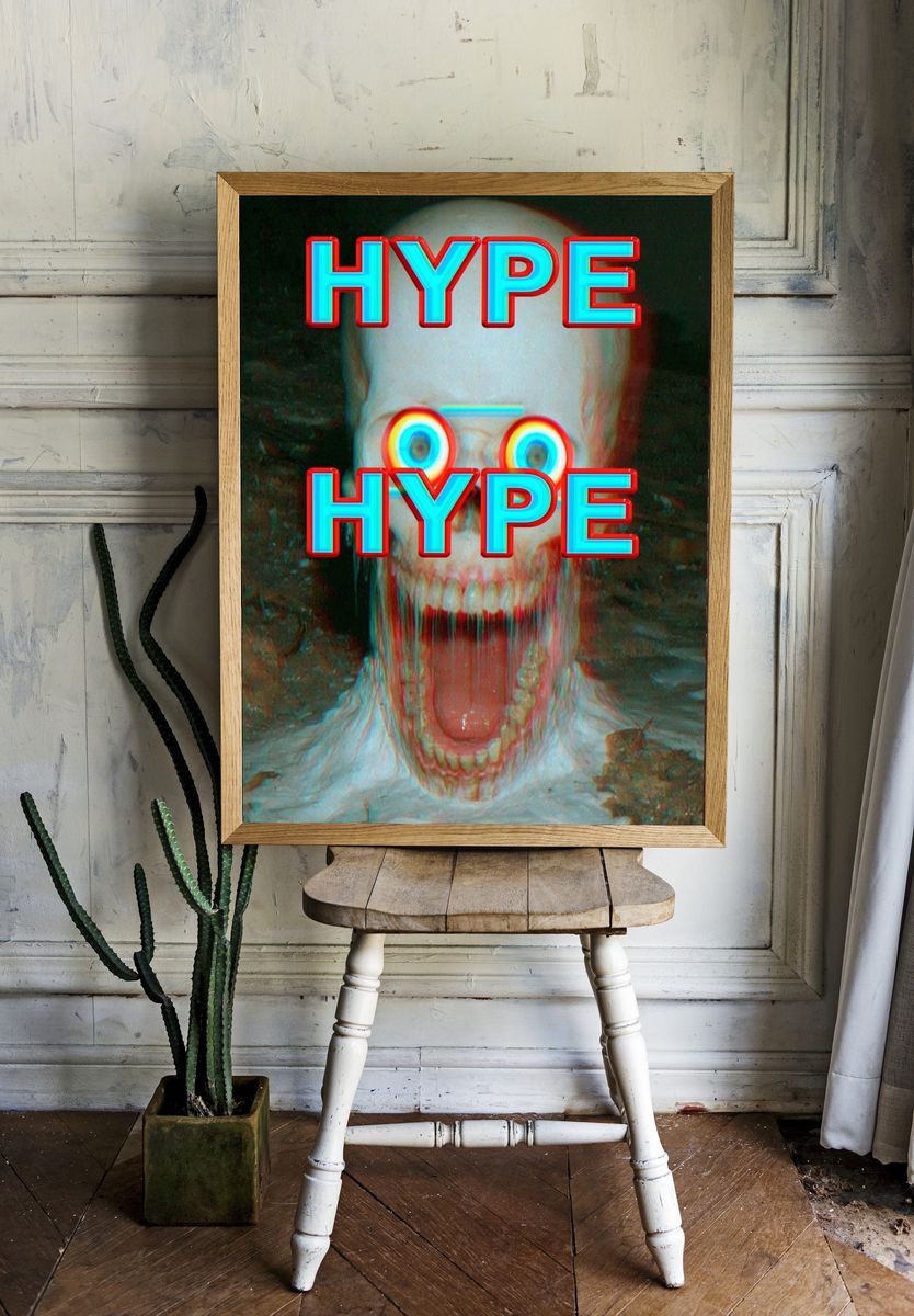 Hype Horror Typography Poster. room preview