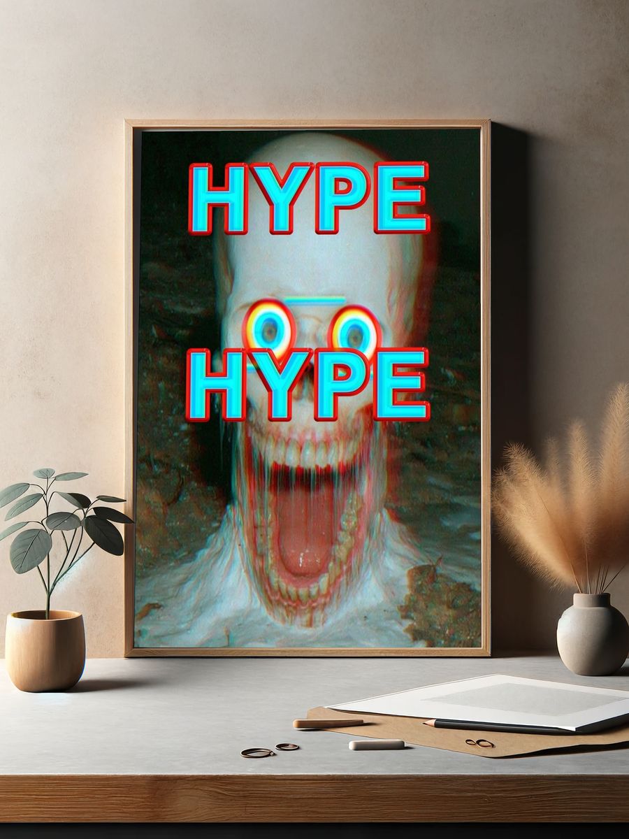 Hype Horror Typography Poster. — room view 2