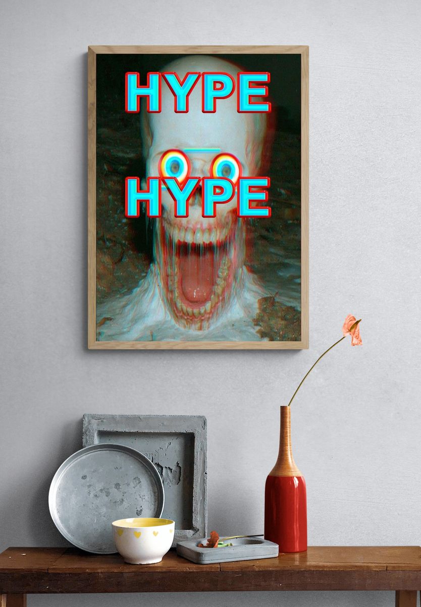 Hype Horror Typography Poster. — room view 3