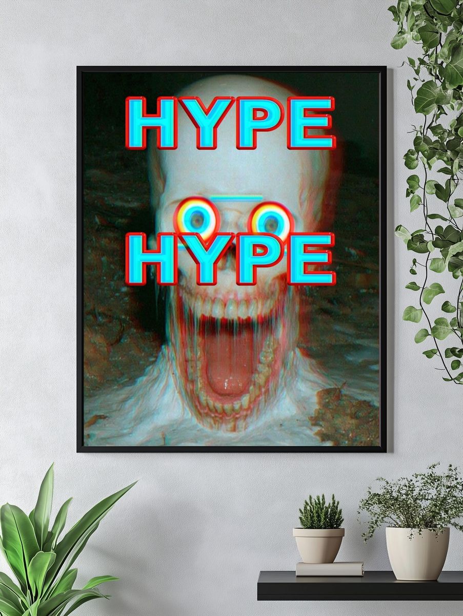 Hype Horror Typography Poster. — room view 4