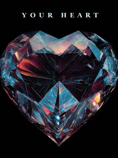 Crystal Heart Typography Poster