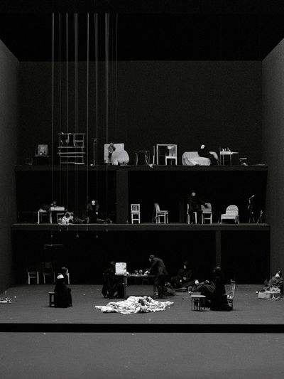 Theatre Stage Black-White Poster.