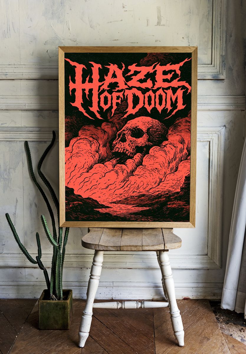 Haze of Doom Typography Poster. — room view 1