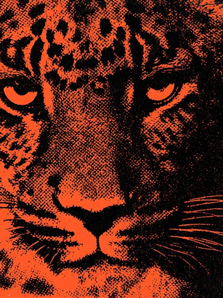 Tiger Pop-Art Poster. poster detail