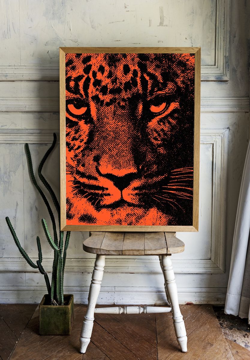 Tiger Pop-Art Poster. — room view 1