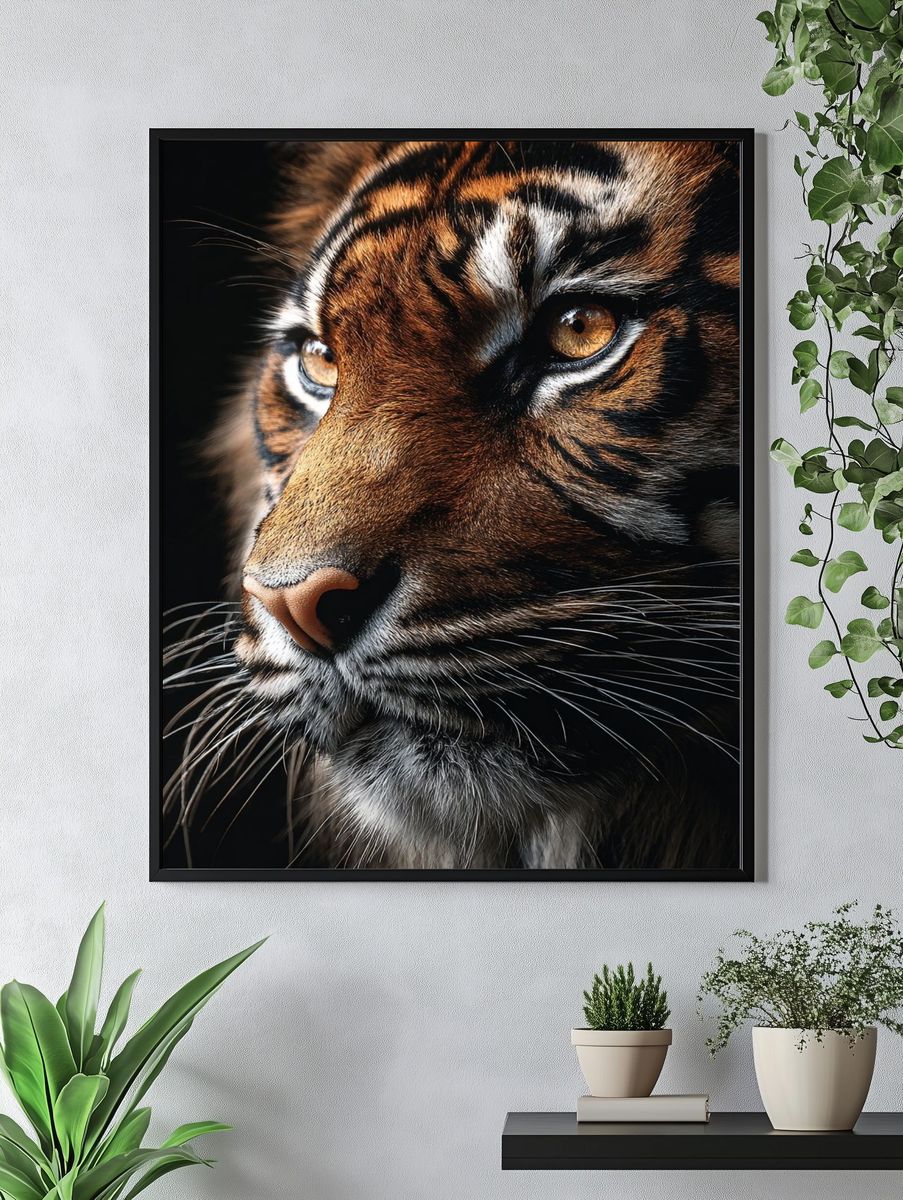 Tiger Portrait Photography Poster. — room view 4