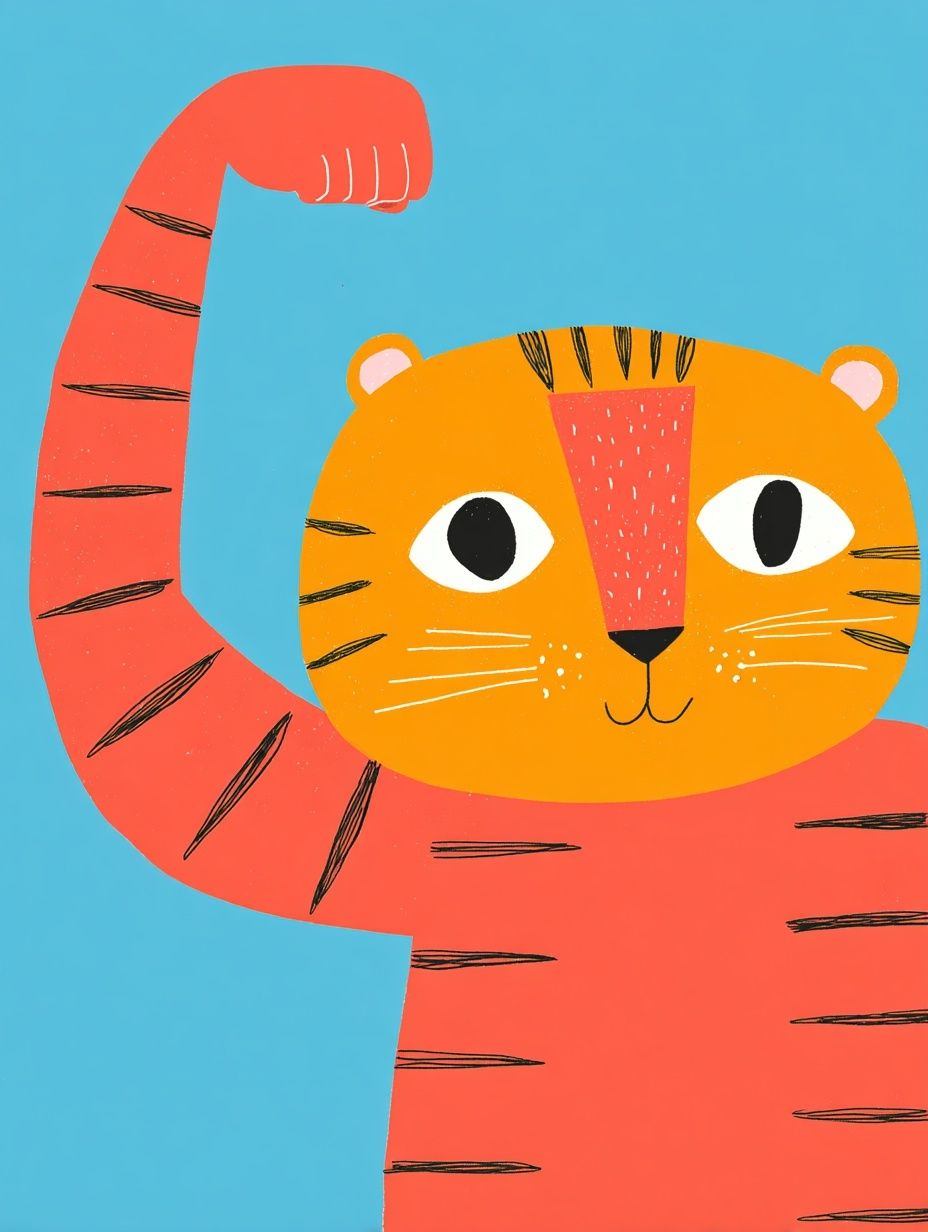 Strong Tiger Illustration Poster. poster detail