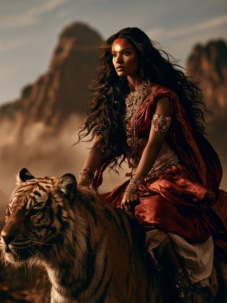 Tiger Rider Fantasy Poster. poster detail