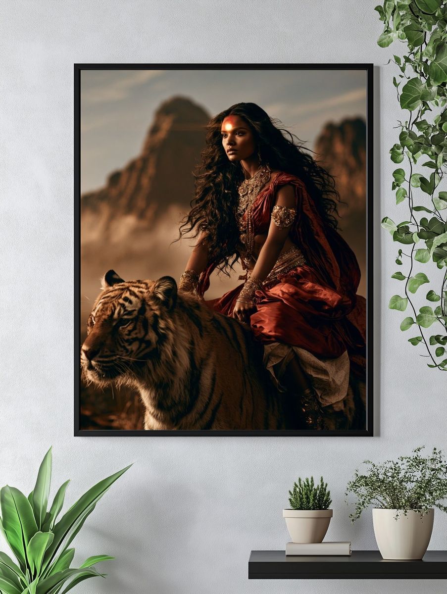 Tiger Rider Fantasy Poster. — room view 4