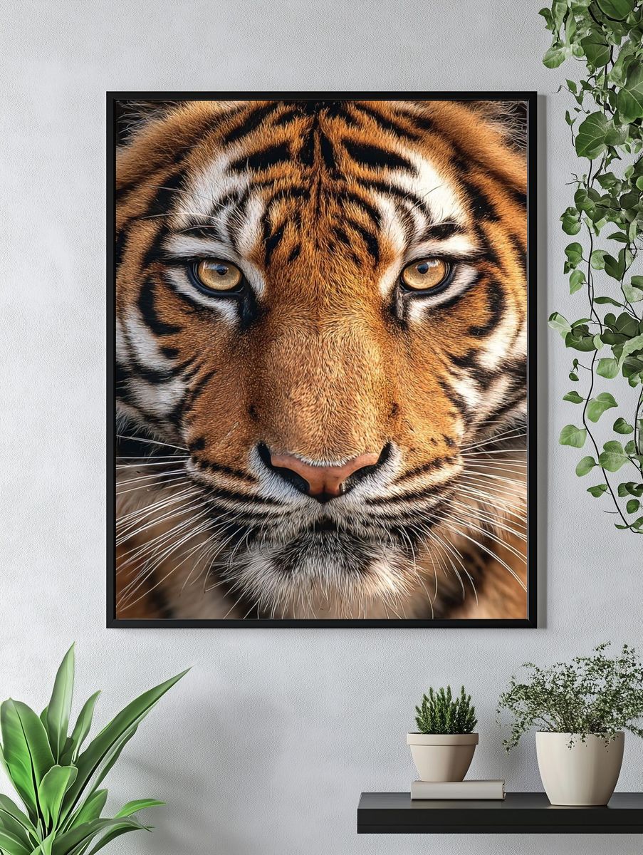 Tiger Portrait Photography Poster. — room view 4