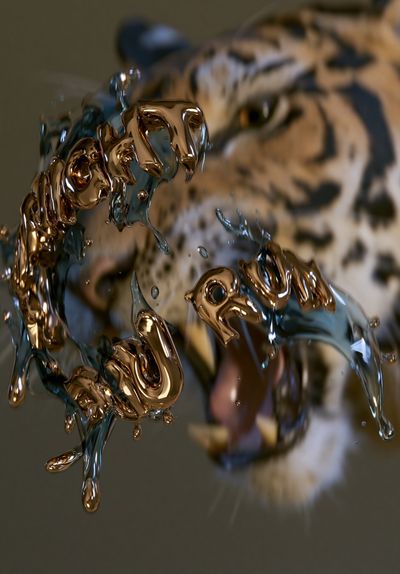 Tiger Liquid Gold Poster.