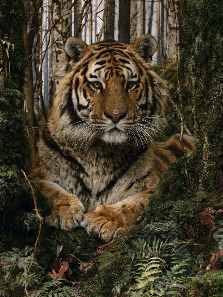 Tiger in Forest Photography Poster. poster — animals art