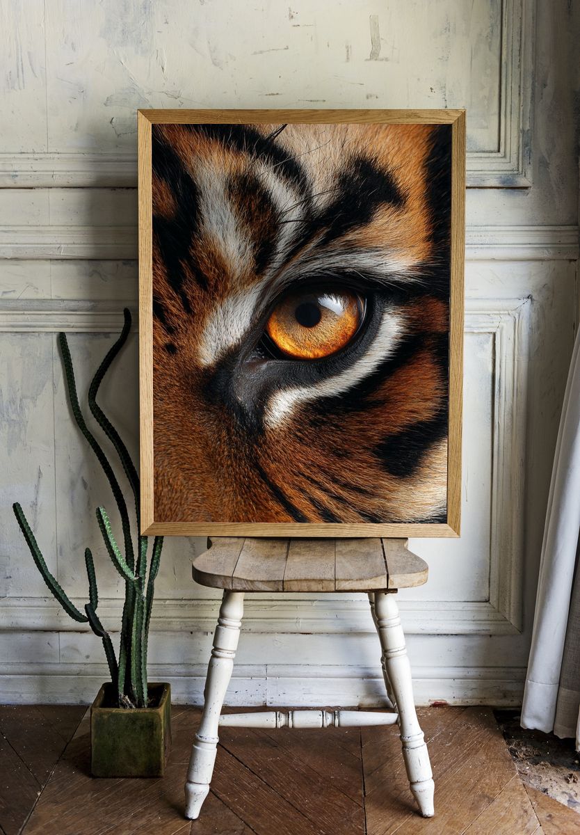 Tiger Eye Photography Poster. room preview