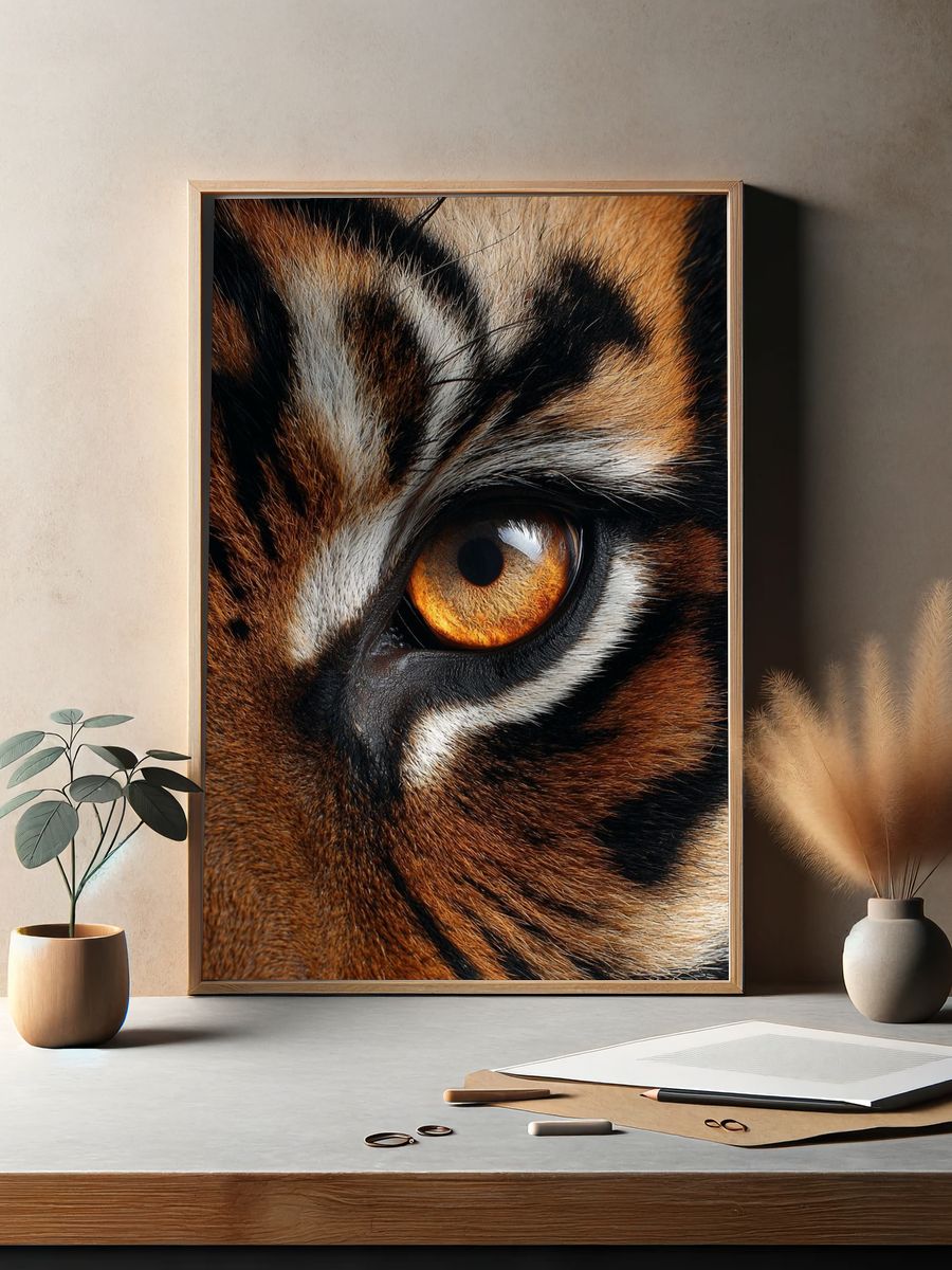 Tiger Eye Photography Poster. — room view 2