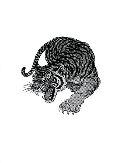 Roaring Tiger Ink Print.