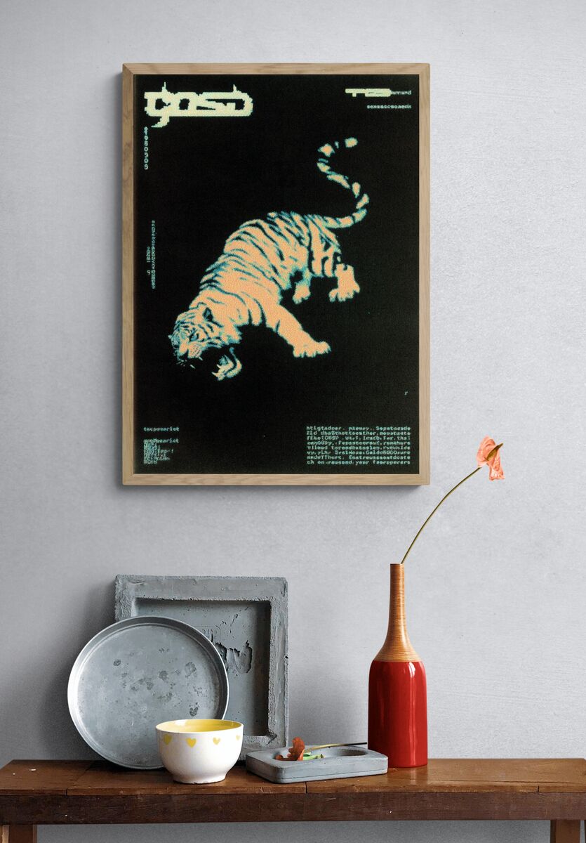 Tiger — Digital Art Print. — room view 3