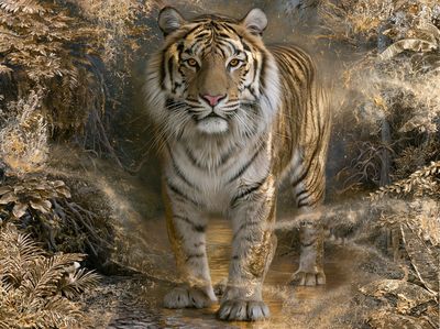 Golden Tiger Jungle Poster.