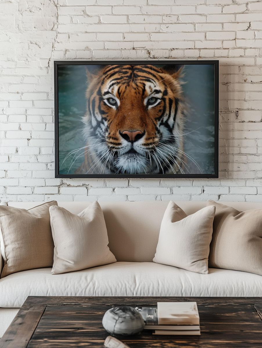 Majestic Tiger Portrait Poster. — room view 1