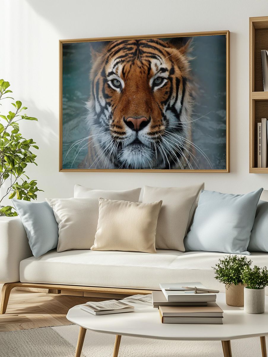Majestic Tiger Portrait Poster. — room view 2